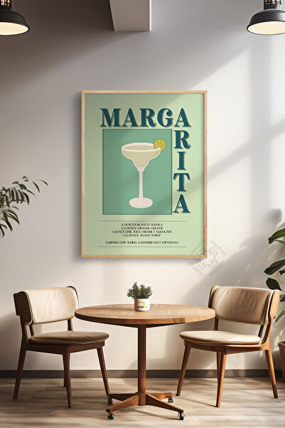 Basquiart Seria Cocktail Poster cu ramă din lemn, tablou, cafenea, restaurant...