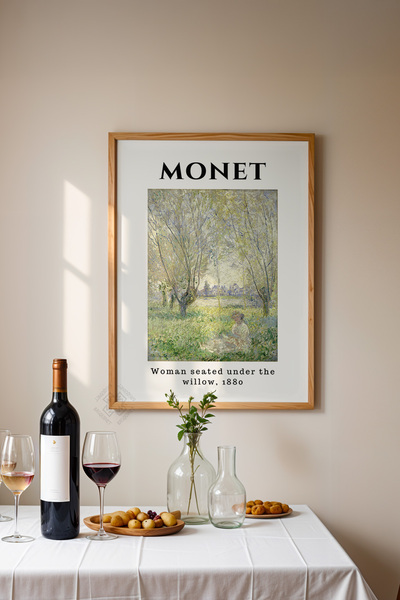 Basquiart Claude Monet Serisi Ahşap Çerçeveli Poster, Tablo Duvar Dekoru No:1