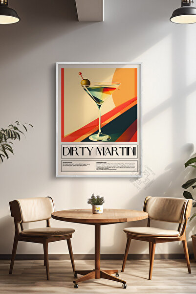 Basquiart Σειρά Cocktail, Αφίσα με λευκό πλαίσιο, Πίνακας, Καφέ, Εστιατόριο, ...