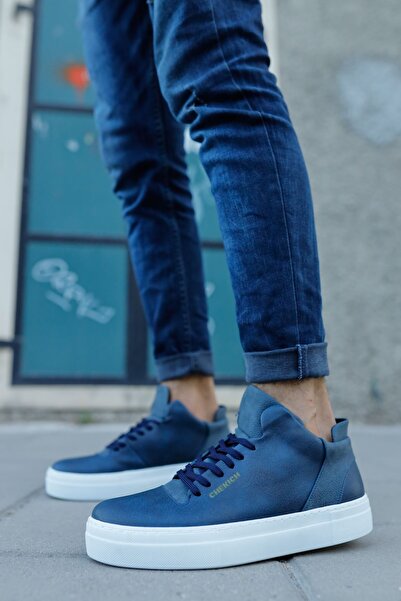 pabucmarketi Lace-Up Men's Casual Shoes Navy Blue