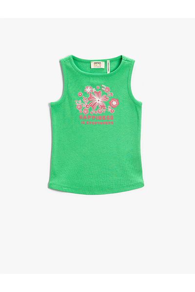 Koton Βαμβάκι με στάμπα Crop Athlete Crew Neck