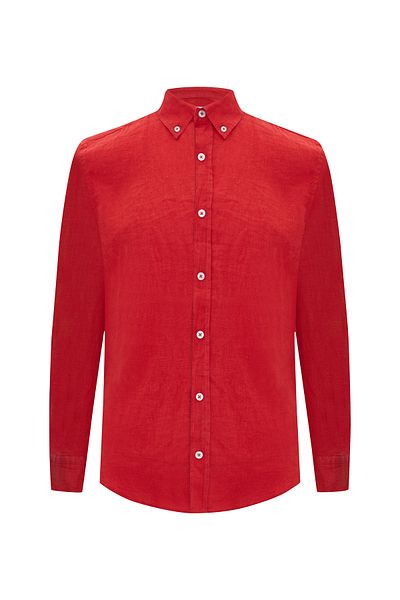 Mudo Slim Fit Long Sleeve Linen Shirt