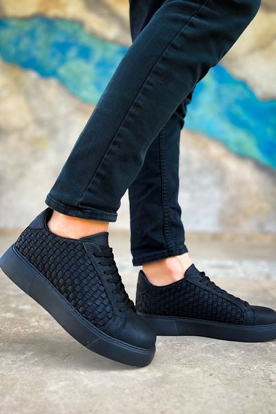 pabucmarketi Lace-Up Men's Casual Shoes Black