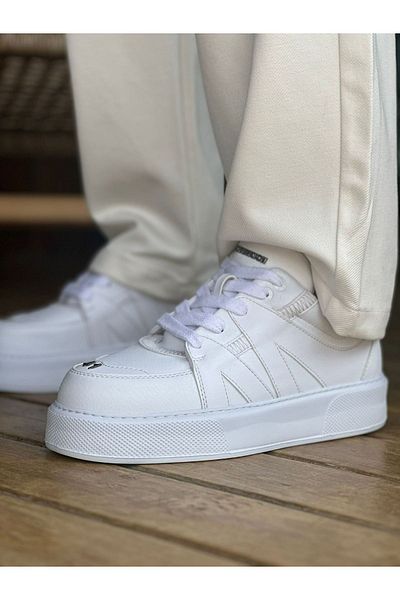 pabucmarketi Lace-Up Men's Sports Shoes White