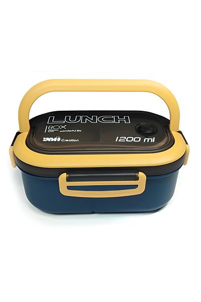 YAH Creation YAH Bento Lunch Box - Leak-Proof, BPA-Free, 2 Layers, Microwave & Dishwasher Safe, Includes Cutlery