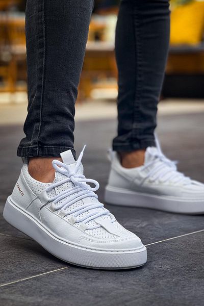 pabucmarketi Lace-Up Men's Casual Shoes White
