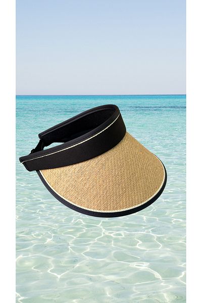 BY SCK Women's Straw Hat Summer Beach Hat Premium Quality - Visor Hat