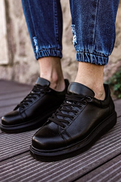 pabucmarketi Lace-Up Men's Sports Shoes Black