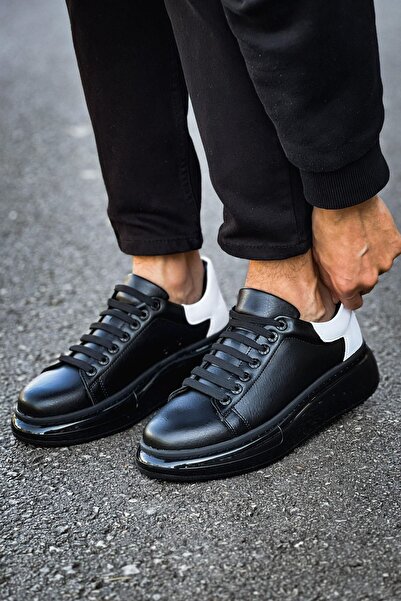 pabucmarketi Lace-up Men's Sports Shoes Black White