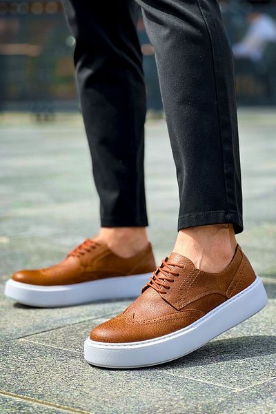 pabucmarketi Lace-up Men's Casual Shoes Taba