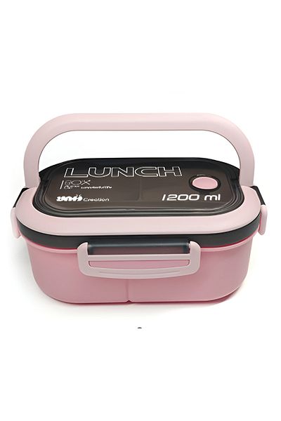 YAH Creation YAH Bento Lunch Box - Leak-Proof, BPA-Free, 2 Layers, Microwave & Dishwasher Safe, Includes Cutlery