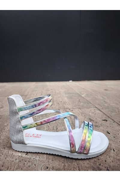 ARS Ayakkabı Girl's Orthopedic Sole Zippered Wedding Shoes, Anti-Slip Summer Sandals Stylish Children's Shoes