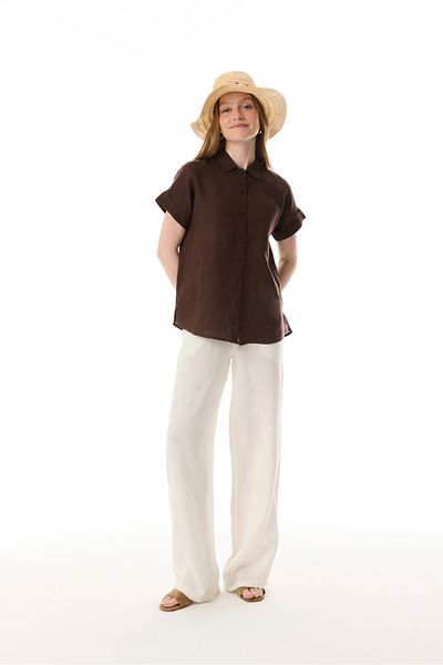 Mudo Relax Fit Linen Pants with Elastic Waist