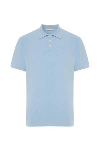 Mudo Polo Collar Short Sleeve Knitwear Sweater