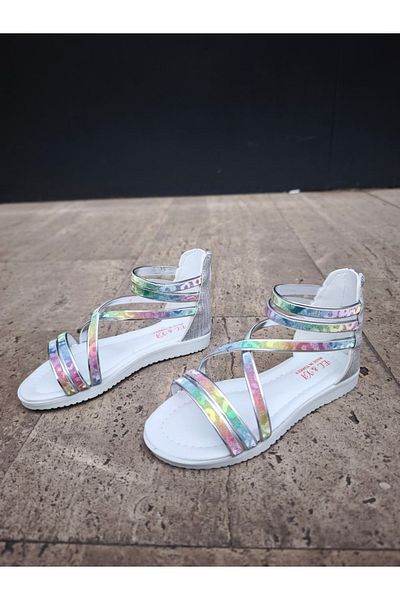 ARS Ayakkabı Girl's Orthopedic Sole Zippered Wedding Shoes, Anti-Slip Summer Sandals Stylish Children's Shoes