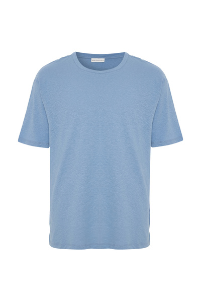 Mudo Linen Mixed Crew Neck T-Shirt