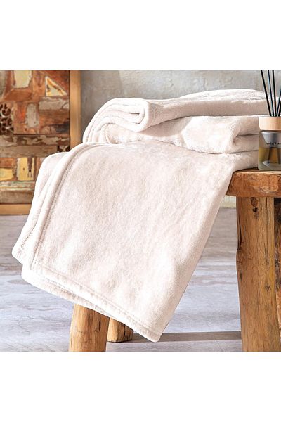 STOREMAX Ezg Olenna Wellsoft Tv Blanket 140X190 Ecru Ezsnshop 1065757