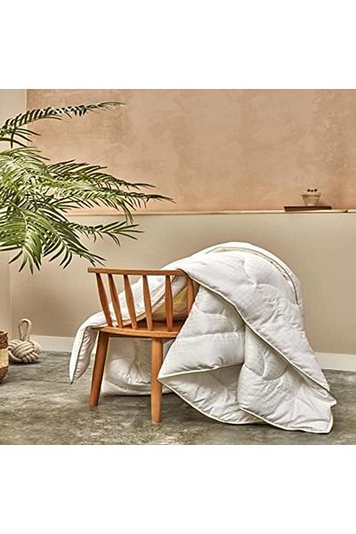 STOREMAX Ezg Elegance Plain Outer Fabric: 100% Cotton, Inner Filling: Microgel Quilt, White, Double Ezsnsh