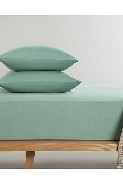 STOREMAX Ezg Home Novella Premium Soft Cotton Double Fitted Sheet Set Seledon Ezsnshop 1065