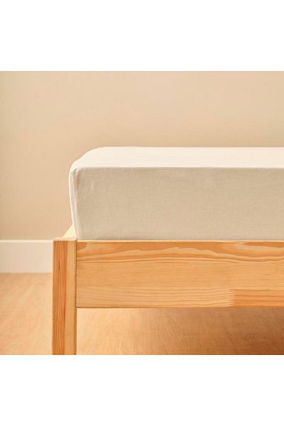 STOREMAX Ezg Maison Basic Satin Plain%100 Cotton Satin Bed Sheet, Cream, King Size (260X280 cm) Ezsnshop 1065757