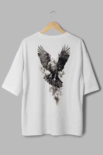 Overoz Μπλουζάκι Eagle Printed Semi Oversize 1191