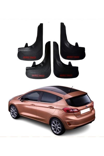 SONİKON LİNE Ford Fiesta 2018 and Later Compatible Racing Written 4-Piece Dust Cover Mudguard Mudguard Modified