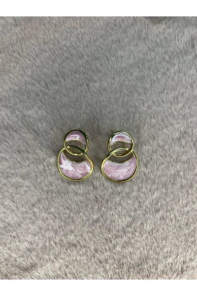 Glowy&Co. Rosé Swirl Earrings Gold Color Tarnish Steel Earrings