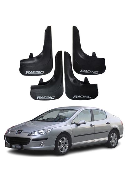 SONİKON LİNE Peugeot 407 Compatible Racing Written 4-Piece Dust Cover Mudguard Mudguard Modified