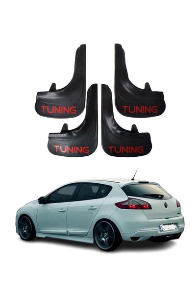 SONİKON LİNE Renault Megane 3 Hb 2010-2016 Compatible Tuning Written 4-Piece Dust Cover Mudguard Mudguard Modified