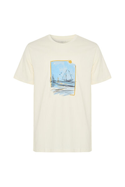 Mudo Printed Regular Fit Crew Neck T-Shirt