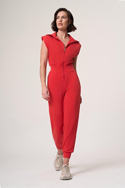 wellwe CASIS KIRMIZI MODAL İÇERİKLİ FERMUARLI ULTRA RAHAT TULUM