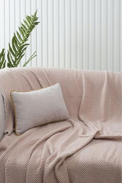 STOREMAX ELZ HOME Husă de pernă cu șnur Panorama Gri deschis Mustar cu 3 opțiuni diferite de șnur, 45 x 45