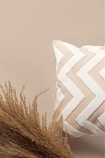 LUXE Μαξιλάρι ριχτάρι Jacquard 43x43 cm Line Beige LXSHP 1055529