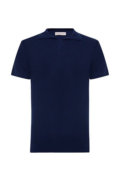 Mudo Polo Collar Short Sleeve Knitwear Sweater