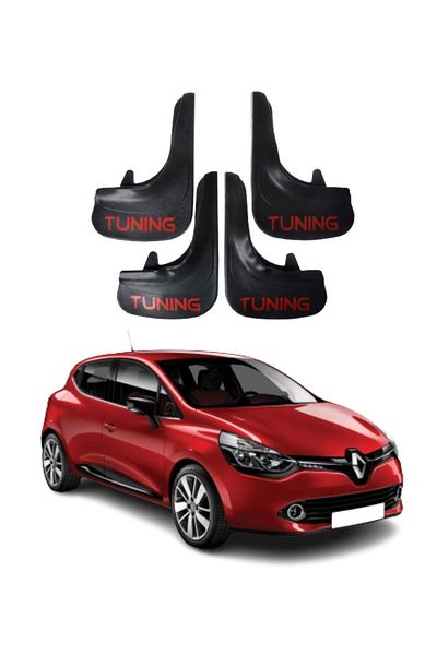 SONİKON LİNE Renault Clio 4 Compatible Tuning Written 4-Piece Dust Cover Mudguard Mudguard Modified
