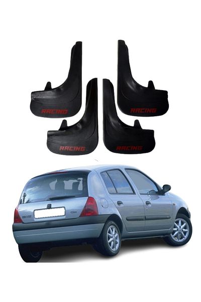SONİKON LİNE Renault Clio 2 Hb 1998-2006 Compatible Racing Written 4-Piece Dust Cover Mudguard Mudguard Modified