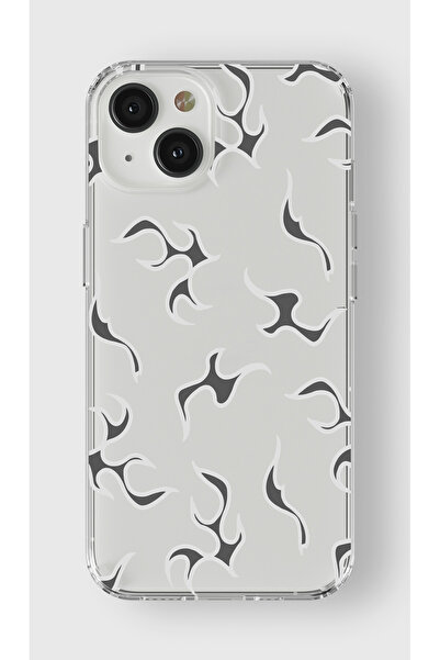 moonset Iphone 15 Uyumlu Şimşek Tasarımlı Baskılı Şeffaf Telefon Kılıfı