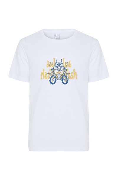 Mudo Marin Printed Crew Neck T-Shirt
