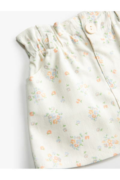 Koton Sukně s květinovým vzorem Bavlna