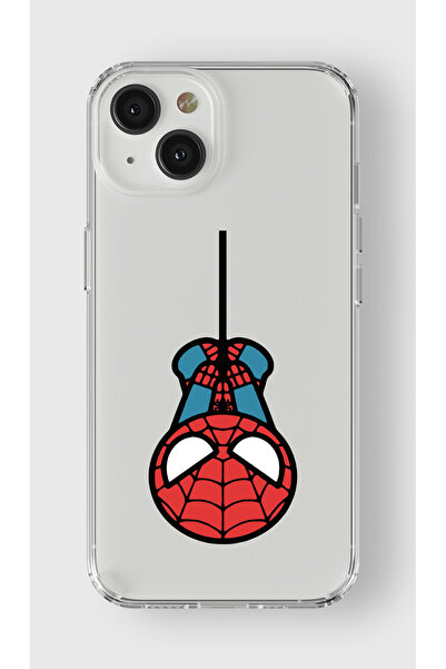 moonset Iphone 13 Uyumlu Örümcek Tasarımlı Baskılı Şeffaf Telefon Kılıfı