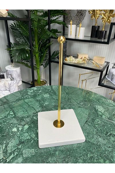 7SEPCOLLECTİON Marble Quartz Paper Towel Holder Disassembled