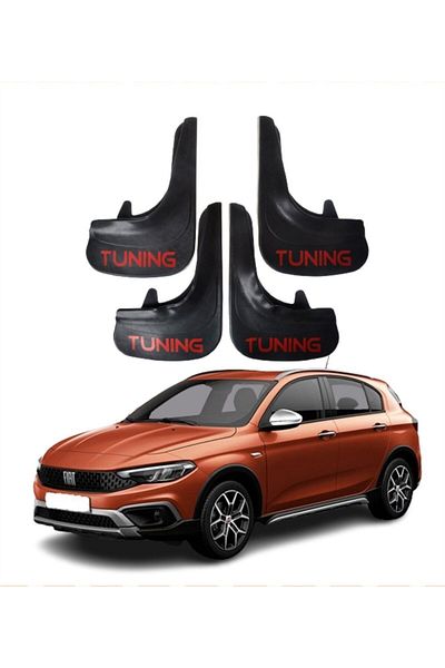 SONİKON LİNE Fiat Egea Cross Tuning Written 4-Piece Dust Cover Mudguard Mudguard Compatible with All Cases Modified
