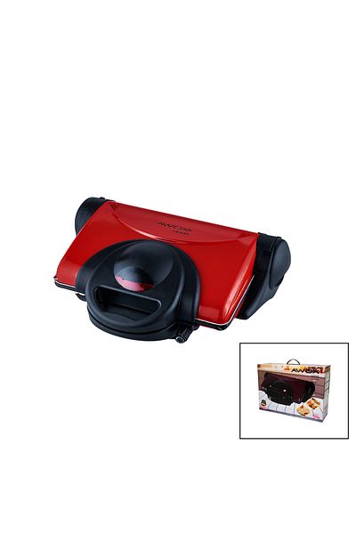 LUXE Awox Ori̇On Red 8 Di̇Li̇L Elektri̇Kli̇ Teflon Toast Machine - 180 °   Grill 6 Levels