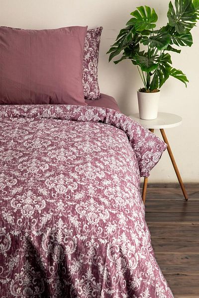 STOREMAX Ezg Single Duvet Cover Set with Elastic Sheets - Plum Ezsnshop 1065757