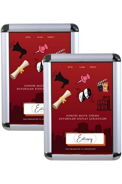 STOREMAX 2 Pcs, Workplace Office Soot Document Frame 21X30, A4 Open Close Rondo Cornered Wall Mount