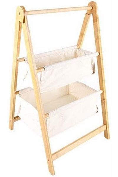 LUXE Htsp Tony Bamboo 2 Tier Organizer 76 cm Shmd Al 1122015