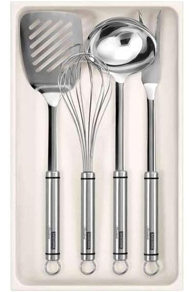 LUXE Flexspace 899430   Drawer Organizer for Kitchen Utensils, Plastic, White, 37 X 22 X 4.5 cm