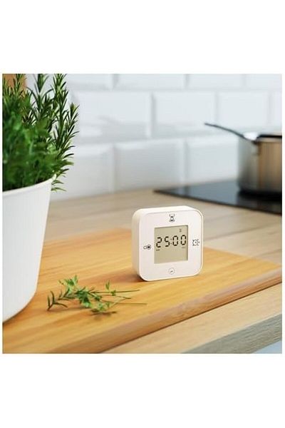 Mu Art Ahşap Mrt 4 Function Table Clock White Color Clock/Thermometer/Alarm/Timer Art 871301