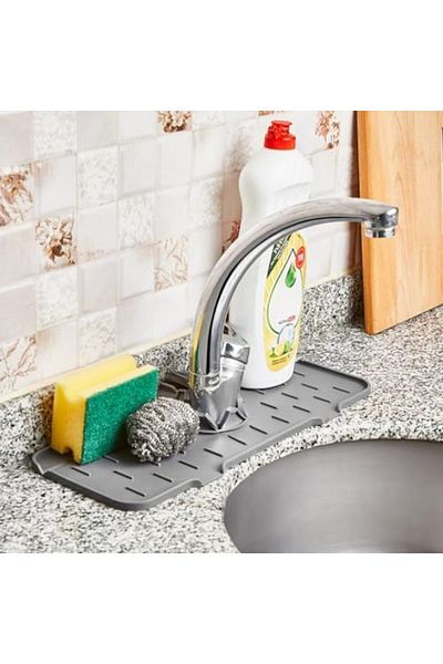 STOREMAX Ezg Life Water Holder Silicone Gray Faucet Mat Mit1033 Ezsnshop 1065757