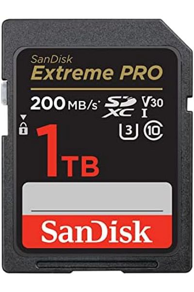 STOREMAX بطاقة ELZ Extreme Pro SD UHS I بسعة 1 تيرابايت لتسجيل الفيديو بدقة 4K لكاميرات DSLR والكاميرات بدون مرآة، بسرعة قراءة 200 ميجابايت/ثانية وسرعة كتابة 14 ميجابايت/ثانية